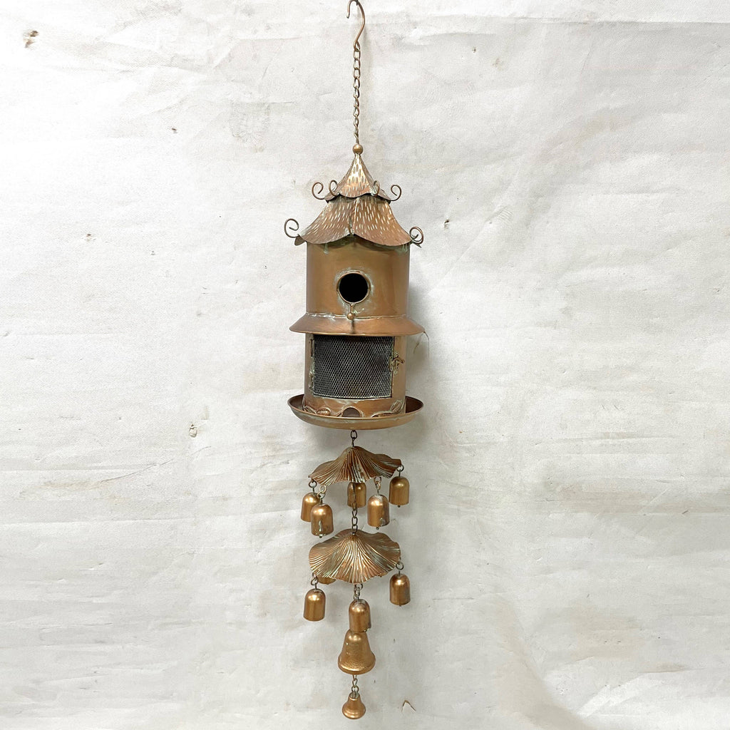 4 Asst. Hanging Birdhouse Feeder with Chimes