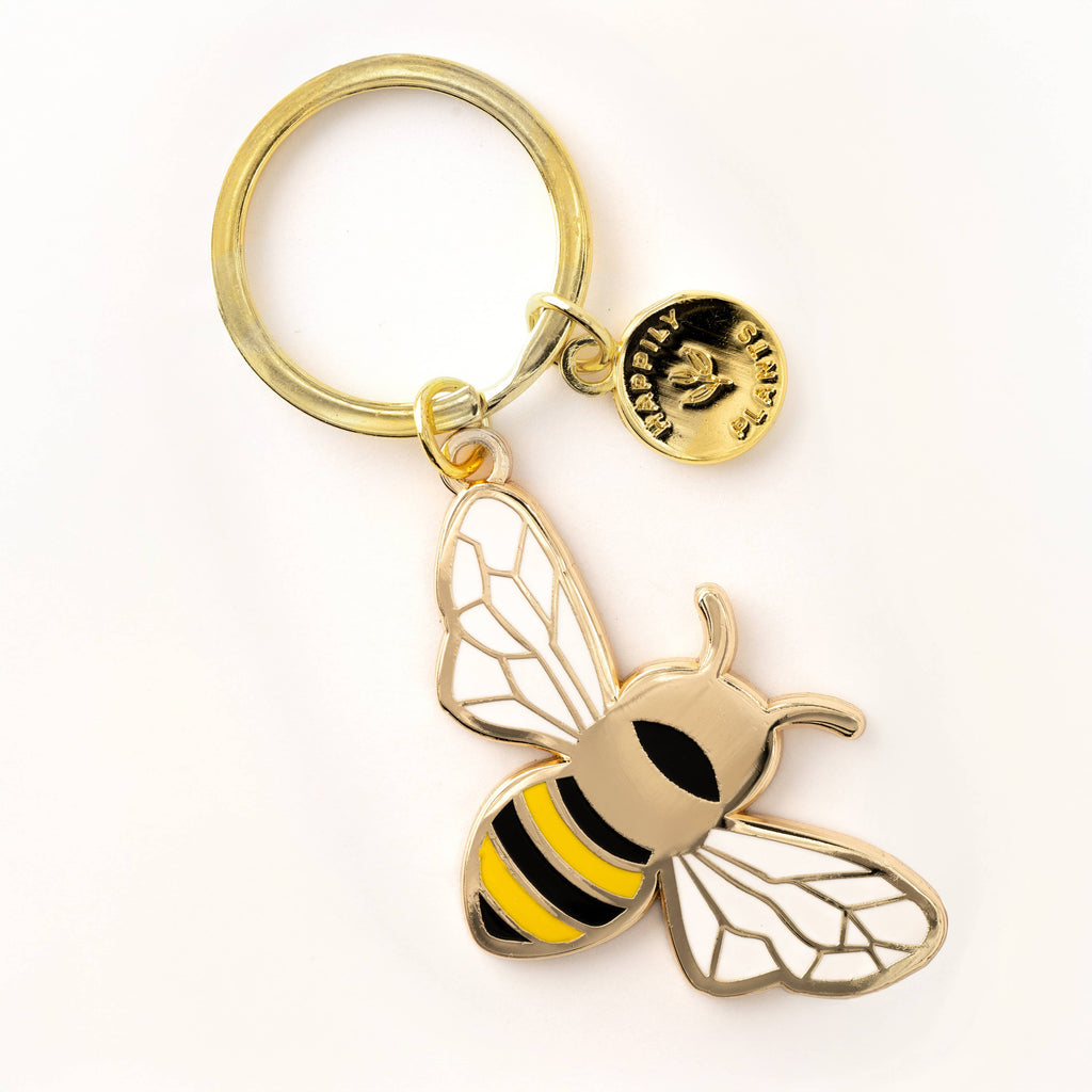 Honey Bee Keychain & Bag Charm, Nature Gifts