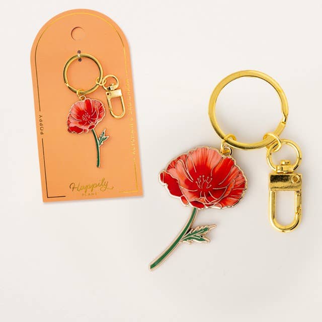 Red Poppy Keychain & Bag charm
