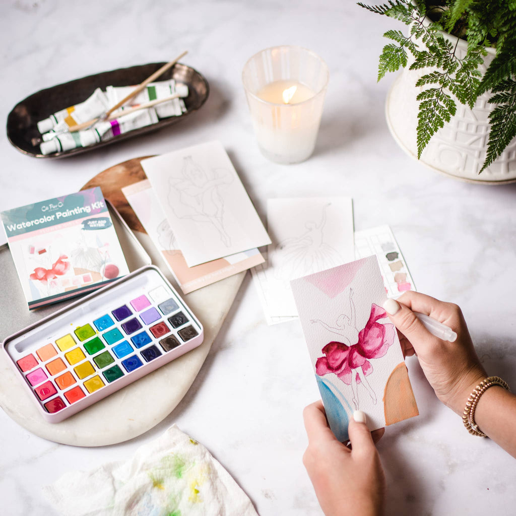 Midwinter Forest watercolor painting kit