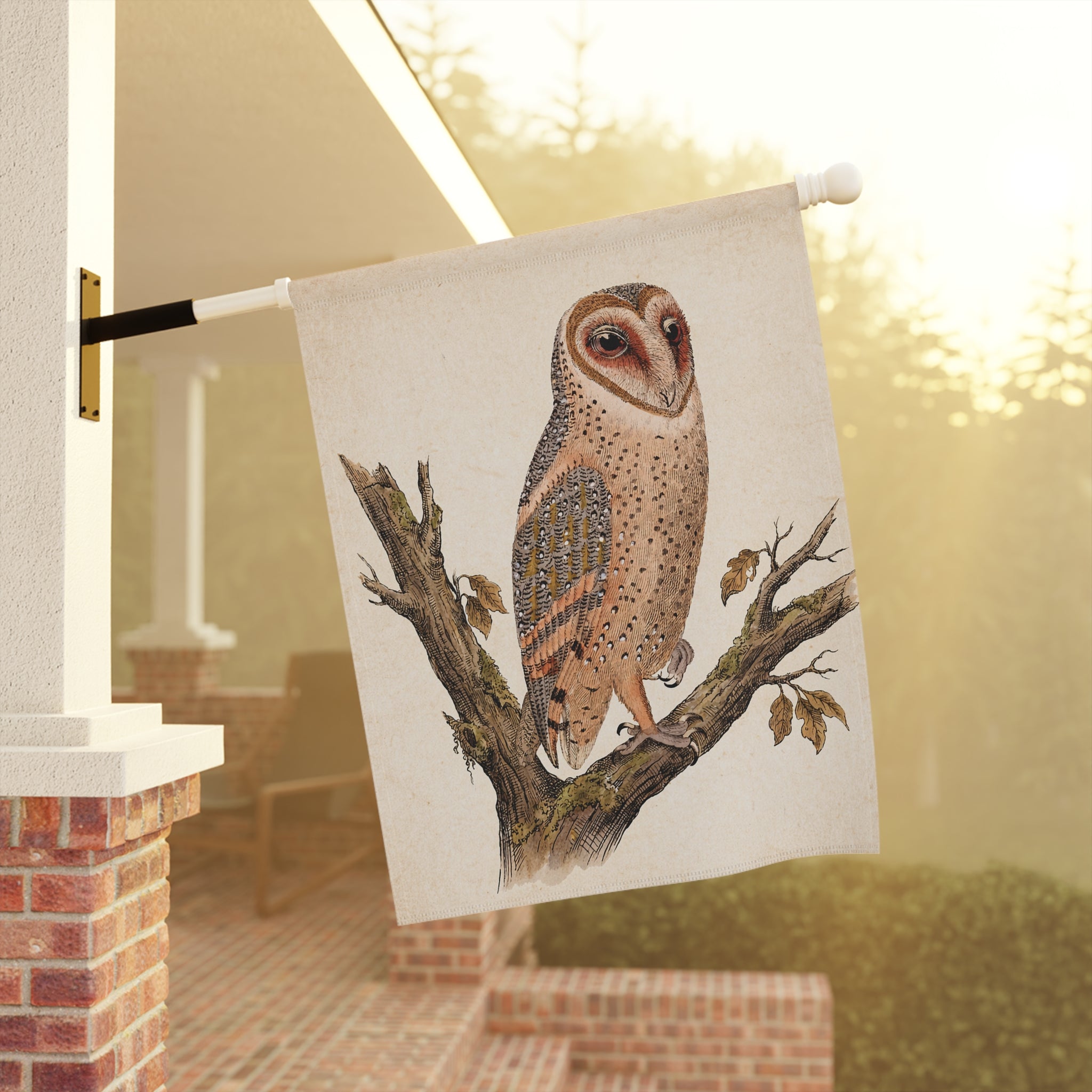 Vintage Owl Garden & House Flag