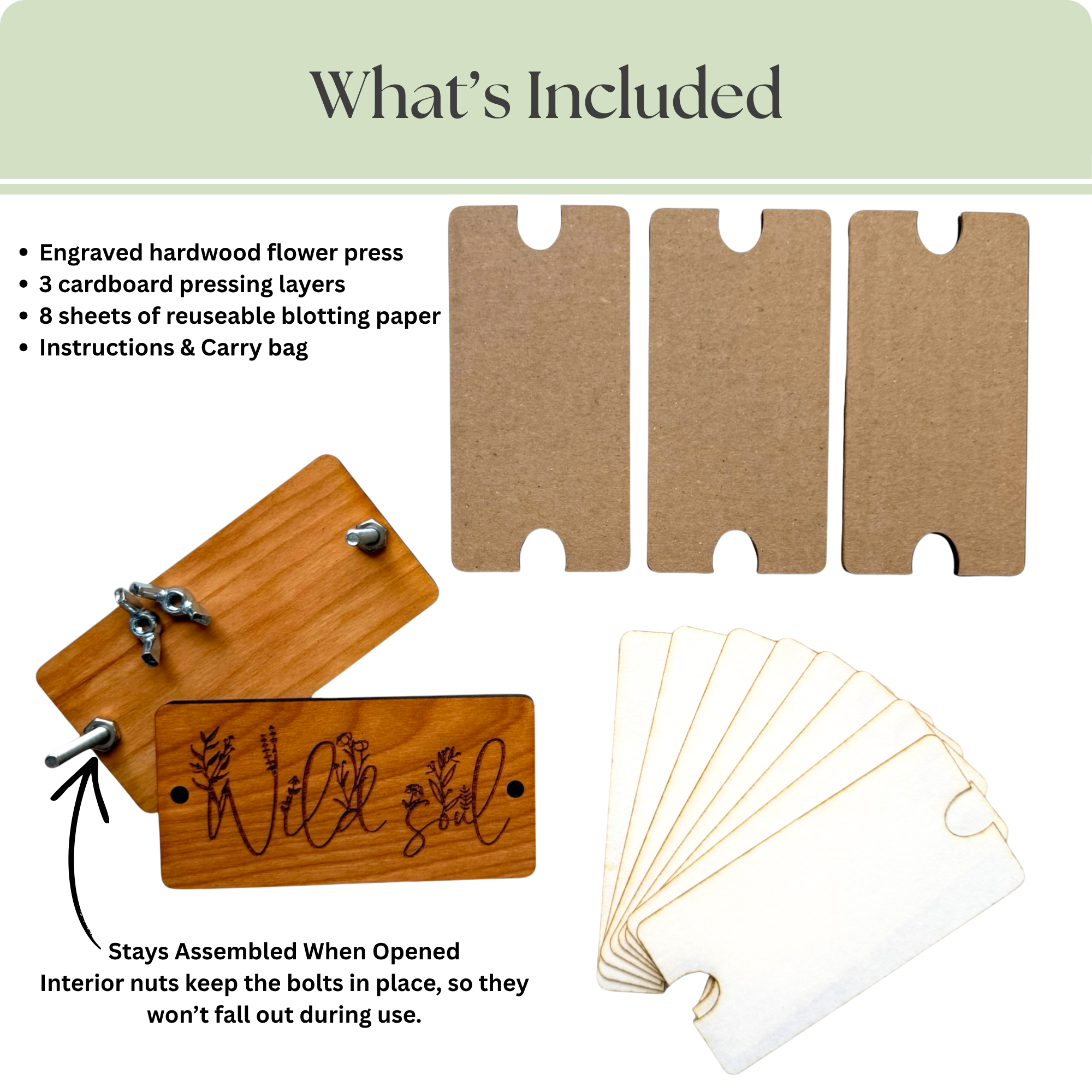 Flower Press Kit | Stay Wild Wood Flower Press
