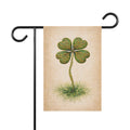 Irish Celtic Knotwork Four-Leaf Clover Botanical Banner