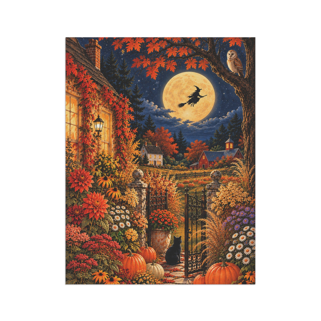 The Witching Garden | Vintage Halloween Garden Flag