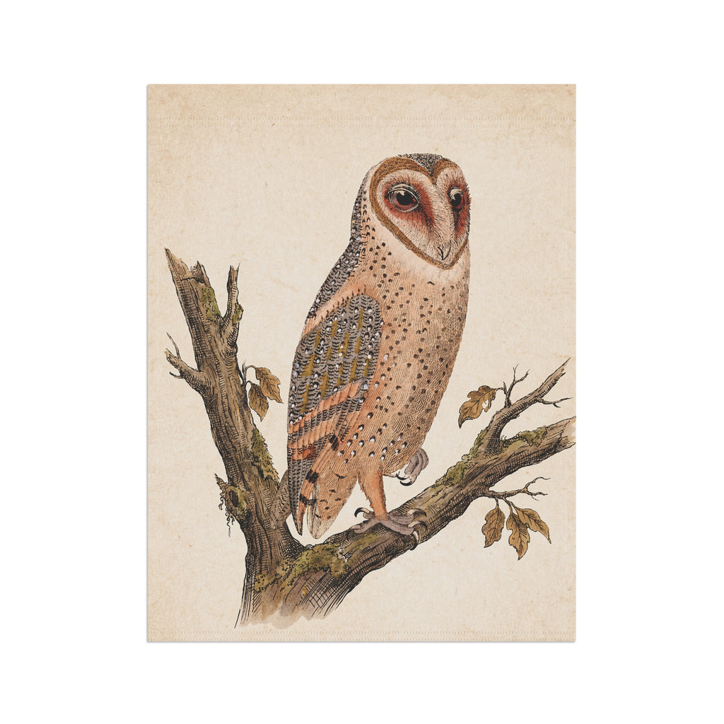 Vintage Owl Garden & House Flag