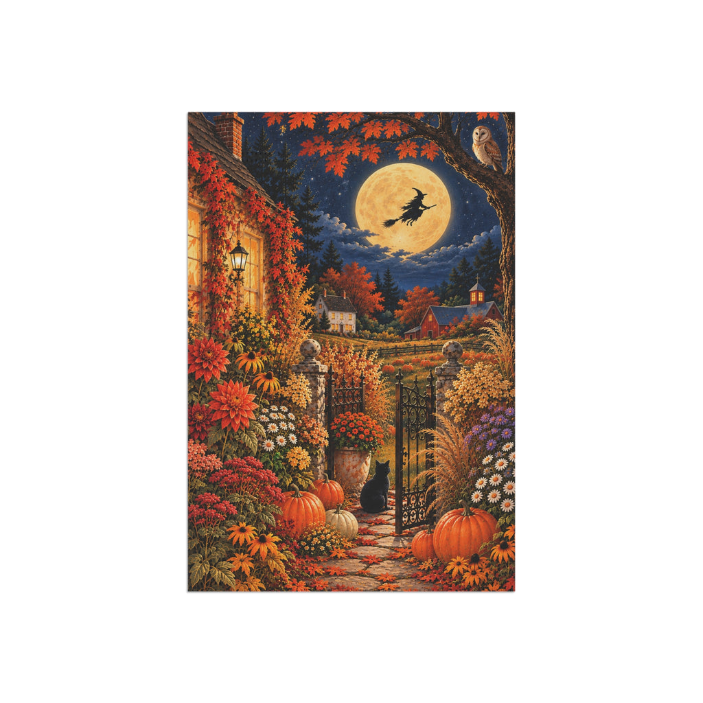 The Witching Garden | Vintage Halloween Garden Flag