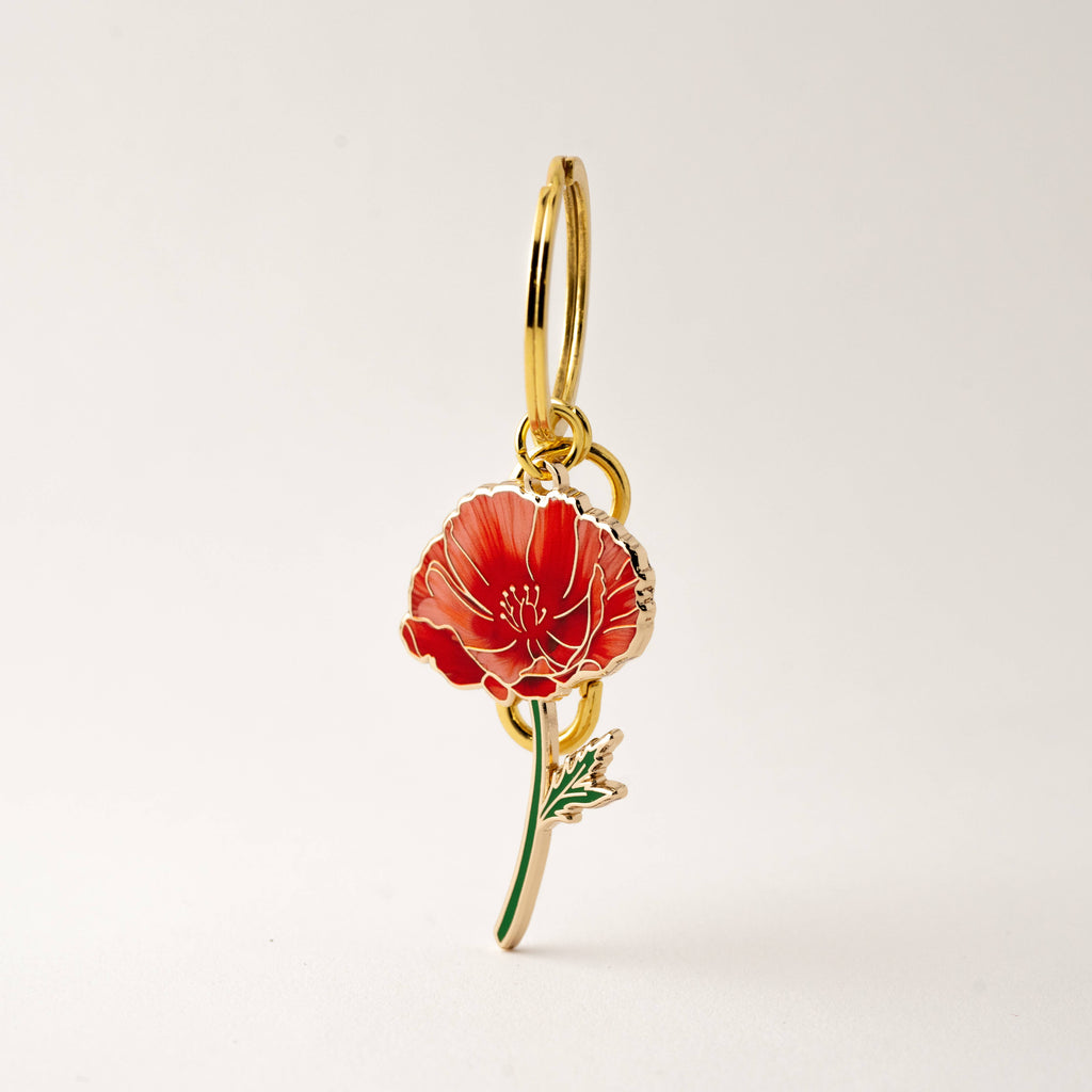 Red Poppy Keychain & Bag charm