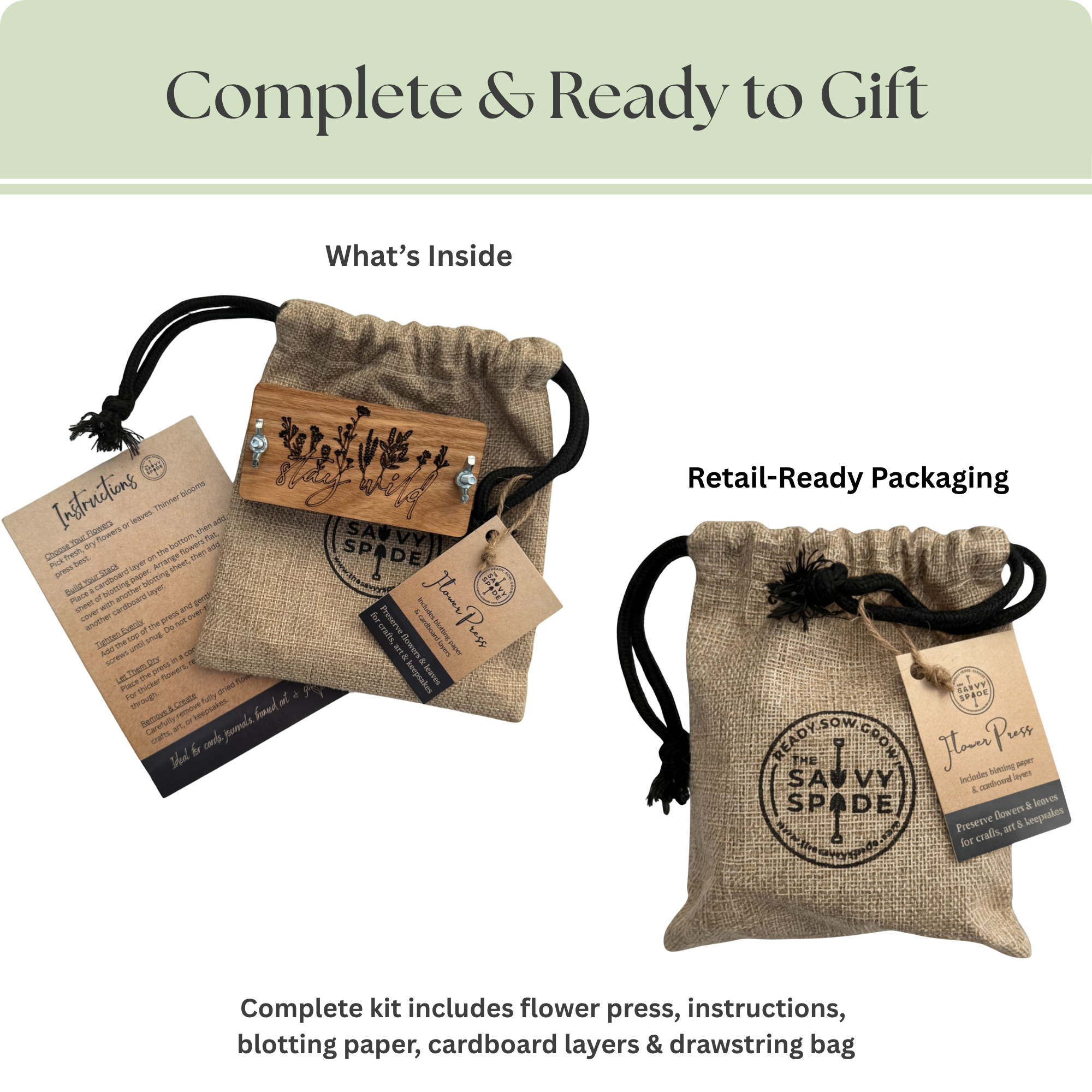 Flower Press Kit | Stay Wild Wood Flower Press