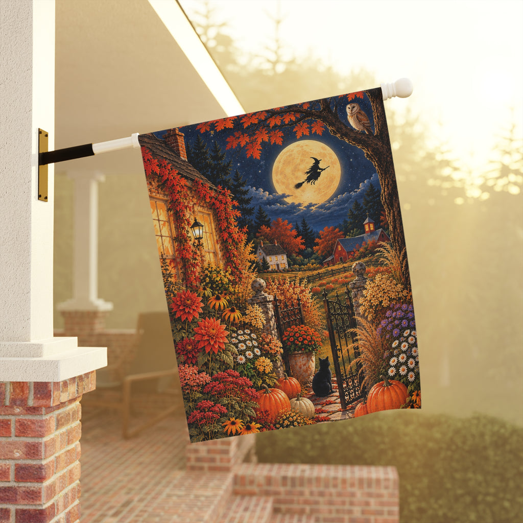 The Witching Garden | Vintage Halloween Garden Flag