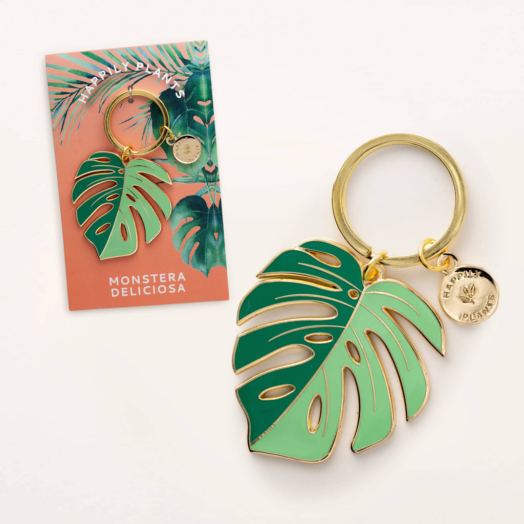 Monstera 'Deliciosa' Plant Lover Keychain, Plant Gifts