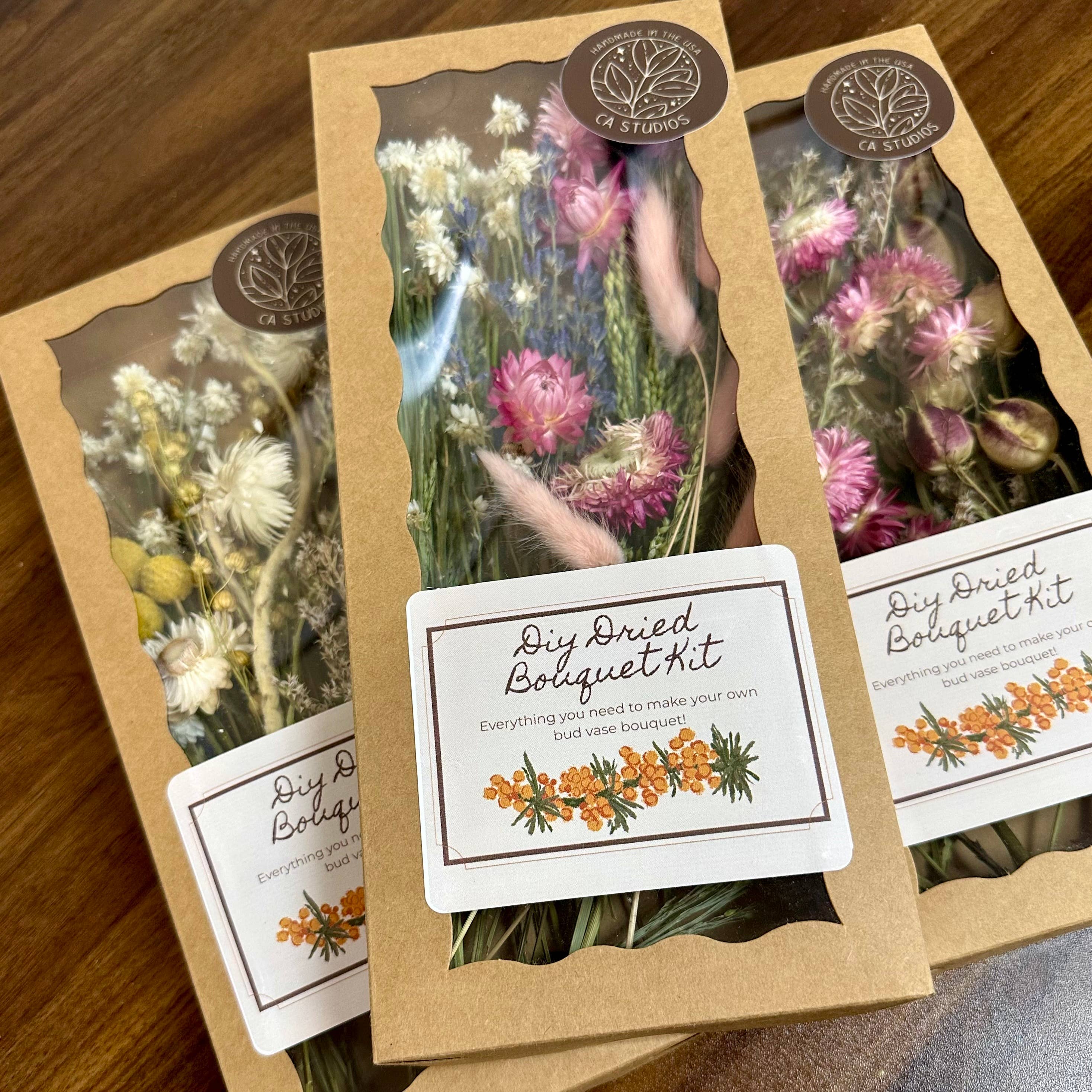 DIY Dried Floral Bouquet Kit Flower Arrangement for Bud Vase