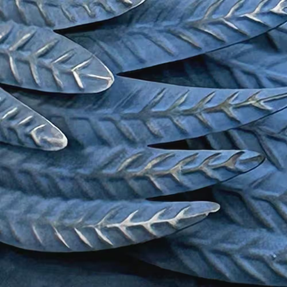 40In. H Heron Garden Statues Blue/Gold Accents (2-Pack)