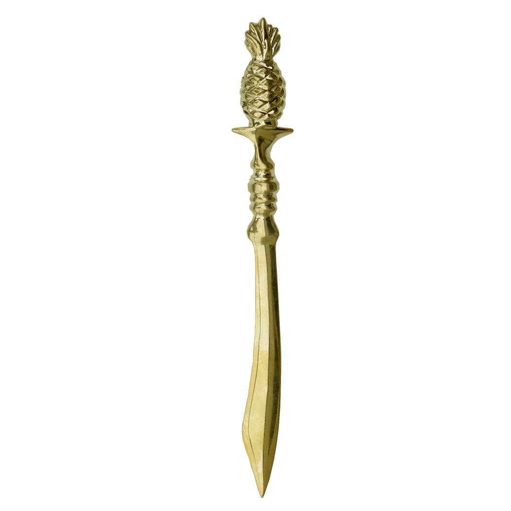 Solid Brass Pineapple Letter Opener, 8-1/4"