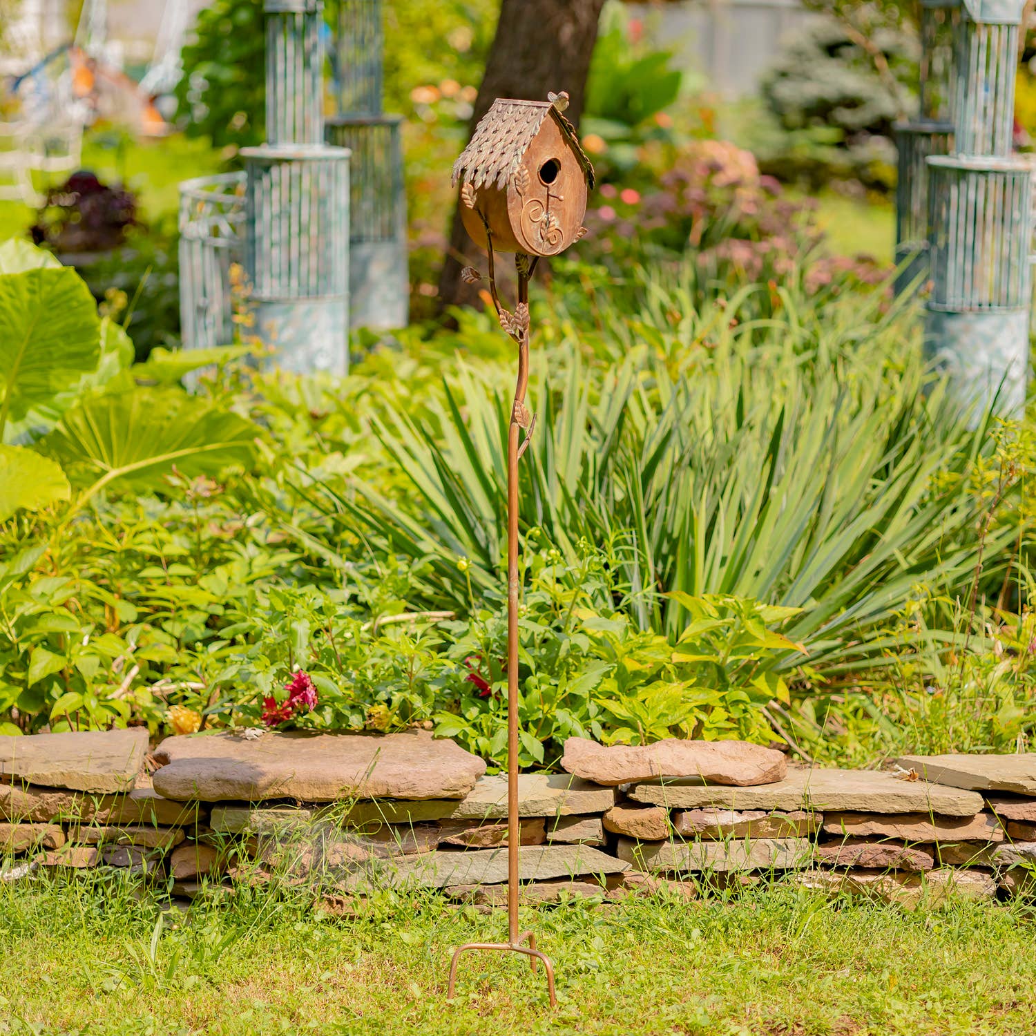 Tall Country Style Birdhouse Stakes- 4 Options