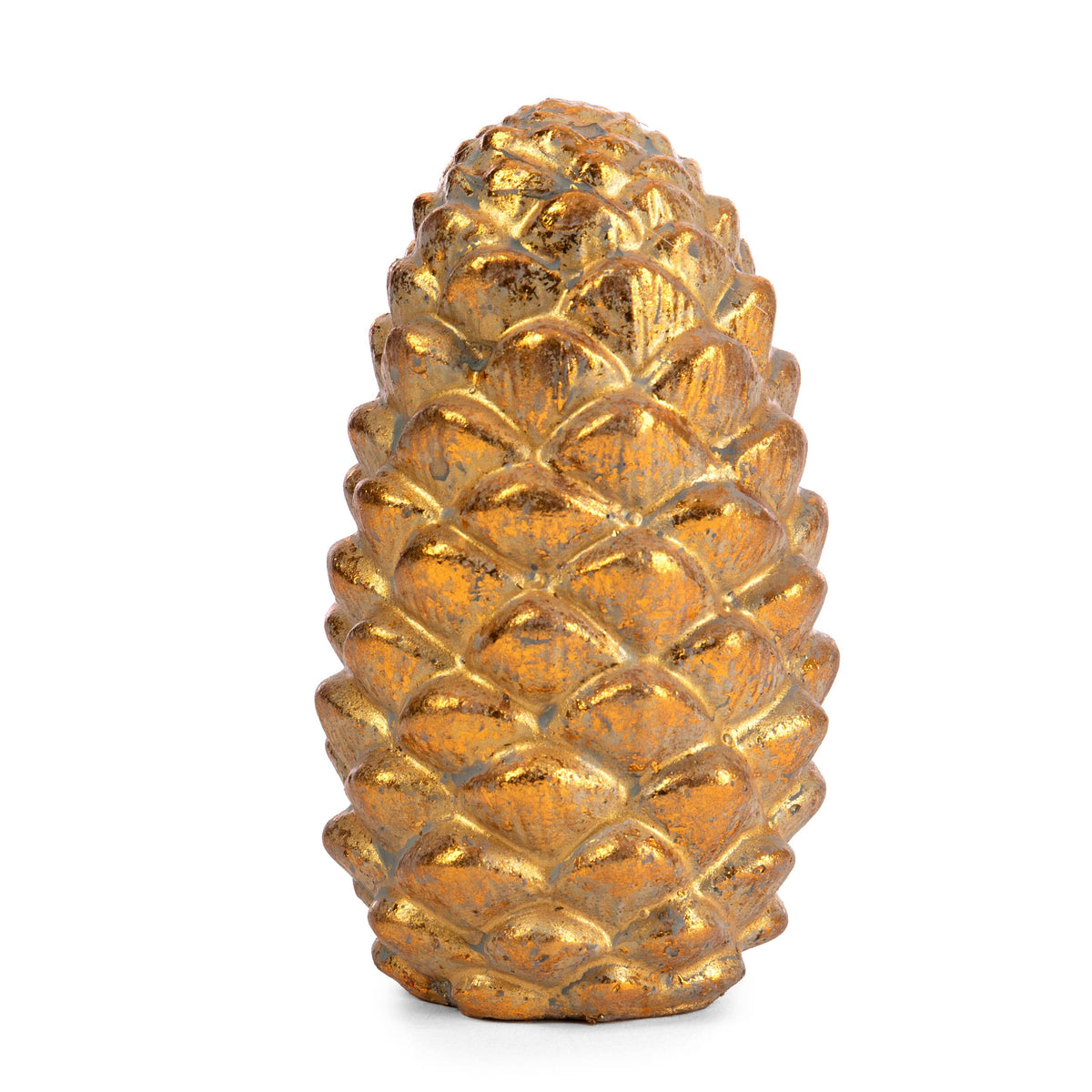 Gold Cement Pinecone Decor