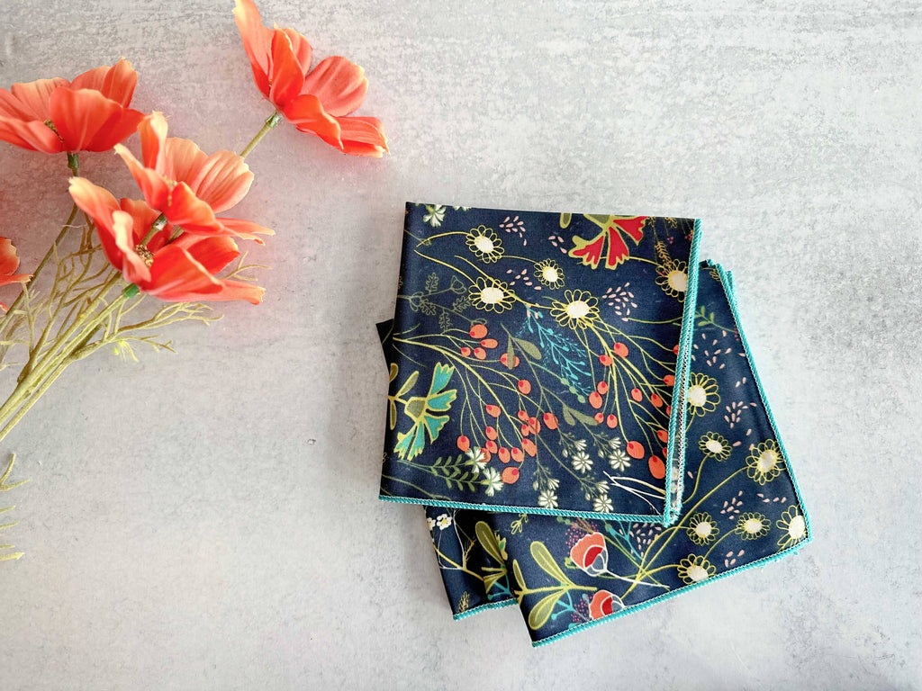 The Pretty Peacock Cocktail Napkins — Set of Four