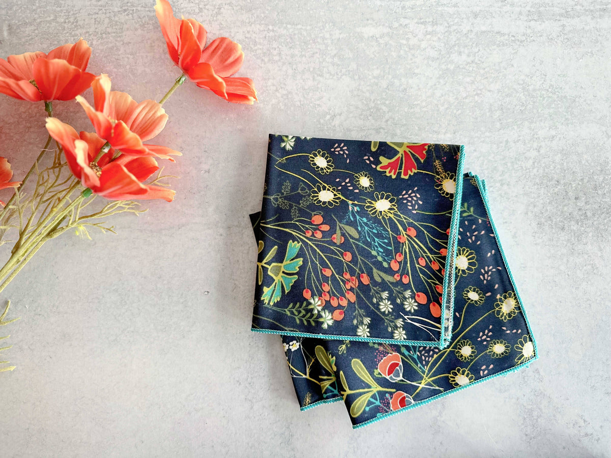 The Pretty Peacock Cocktail Napkins — Set of Four
