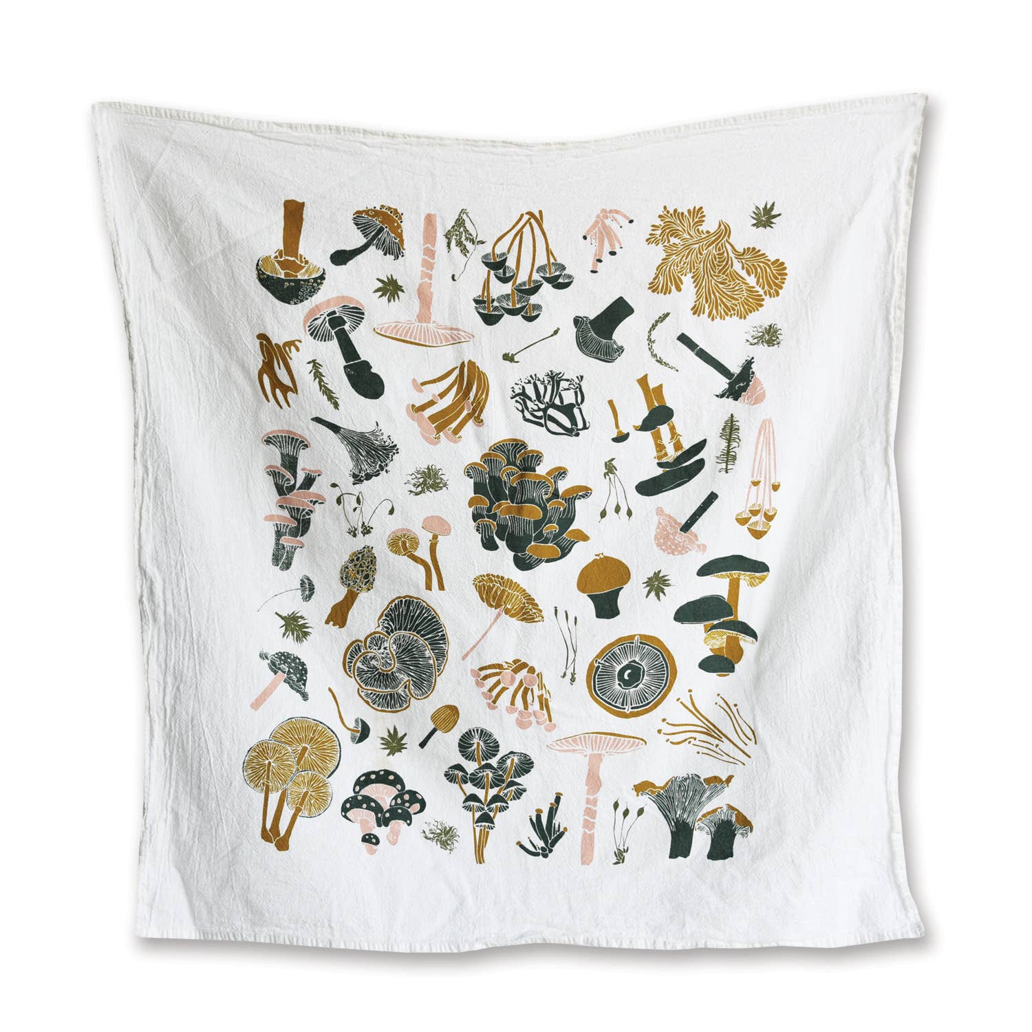 Mosses + Mushrooms Kitchen Tea Towel