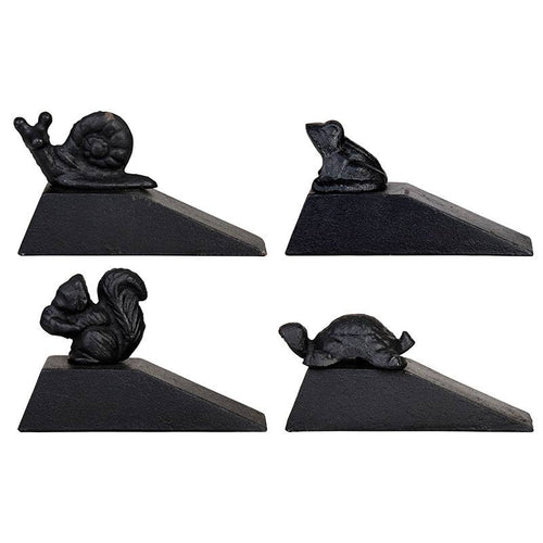 Animal Door Stop, Cast Iron, Black