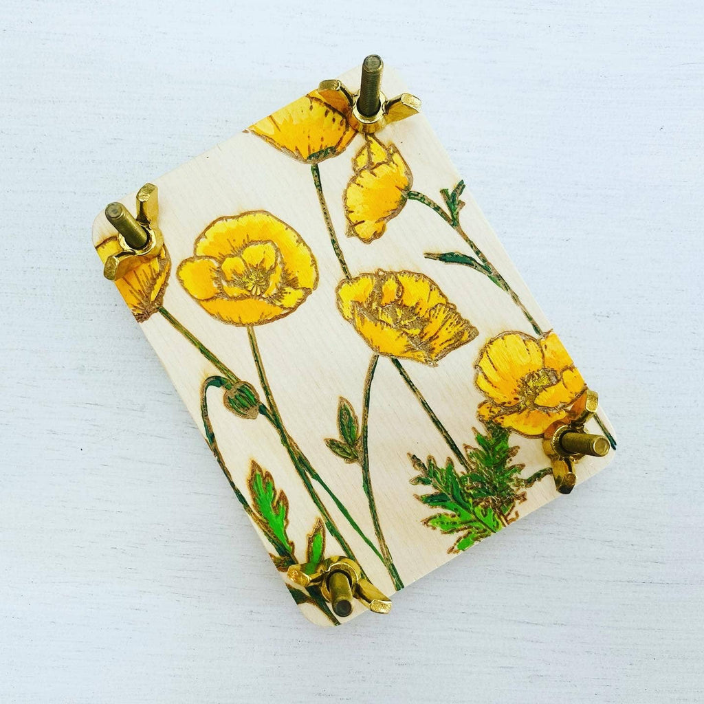 Hand Painted State Flower Pocket-Size Flower Press
