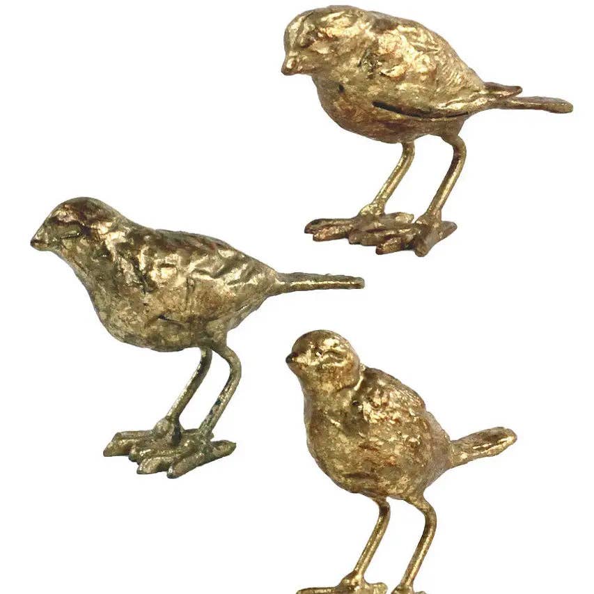 Cast Iron Gold Leaf Birds