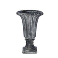 Round Cement Fluted Urn 6.25"D