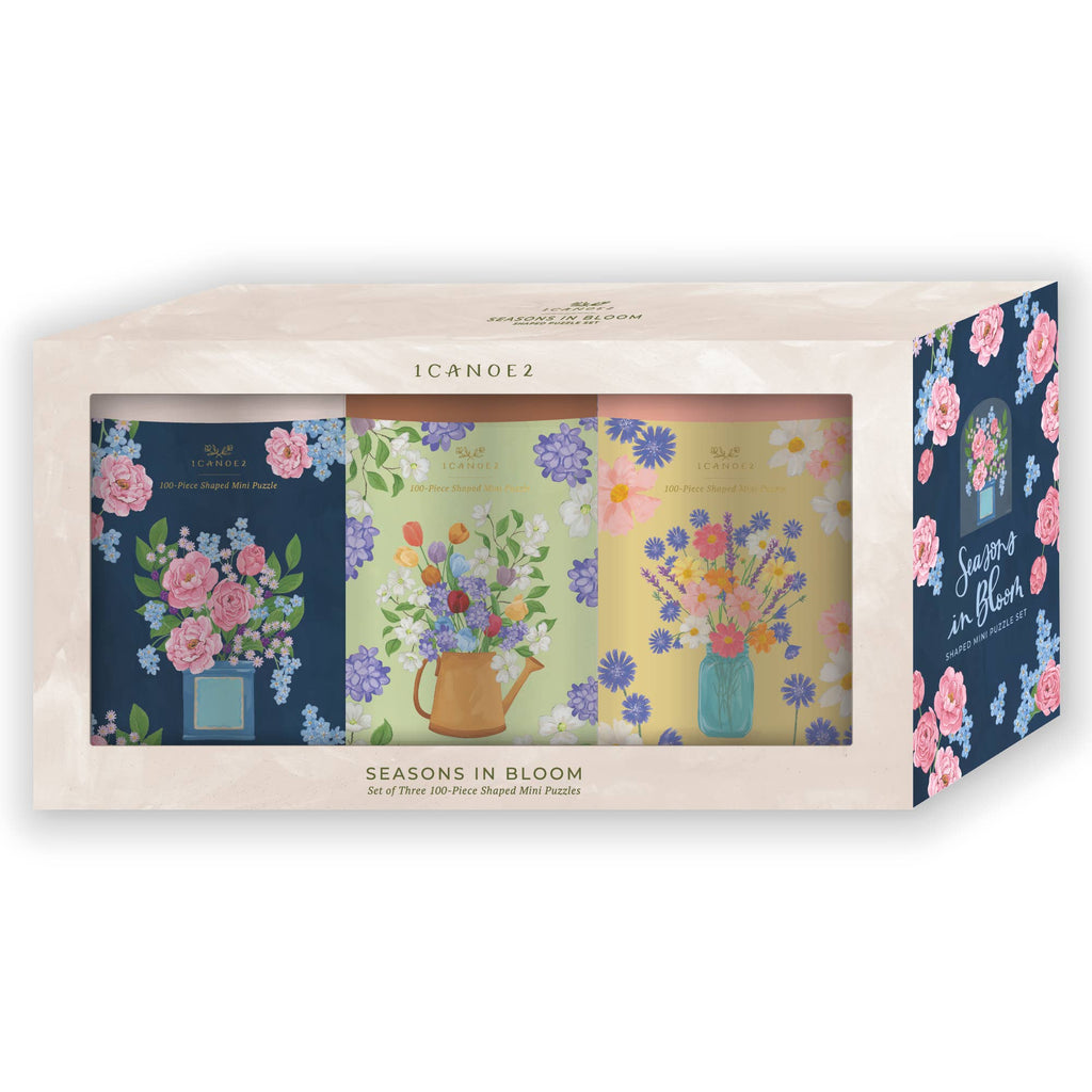 Seasons in Bloom - 100 Piece Floral Jigsaw Puzzle - Set of 3