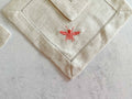 The Busy Bee Linen Cocktail Coasters — Set of Four