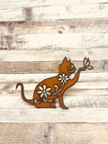 Cat Garden Friend Large Doodad Rustic Metal Garden Tabletop