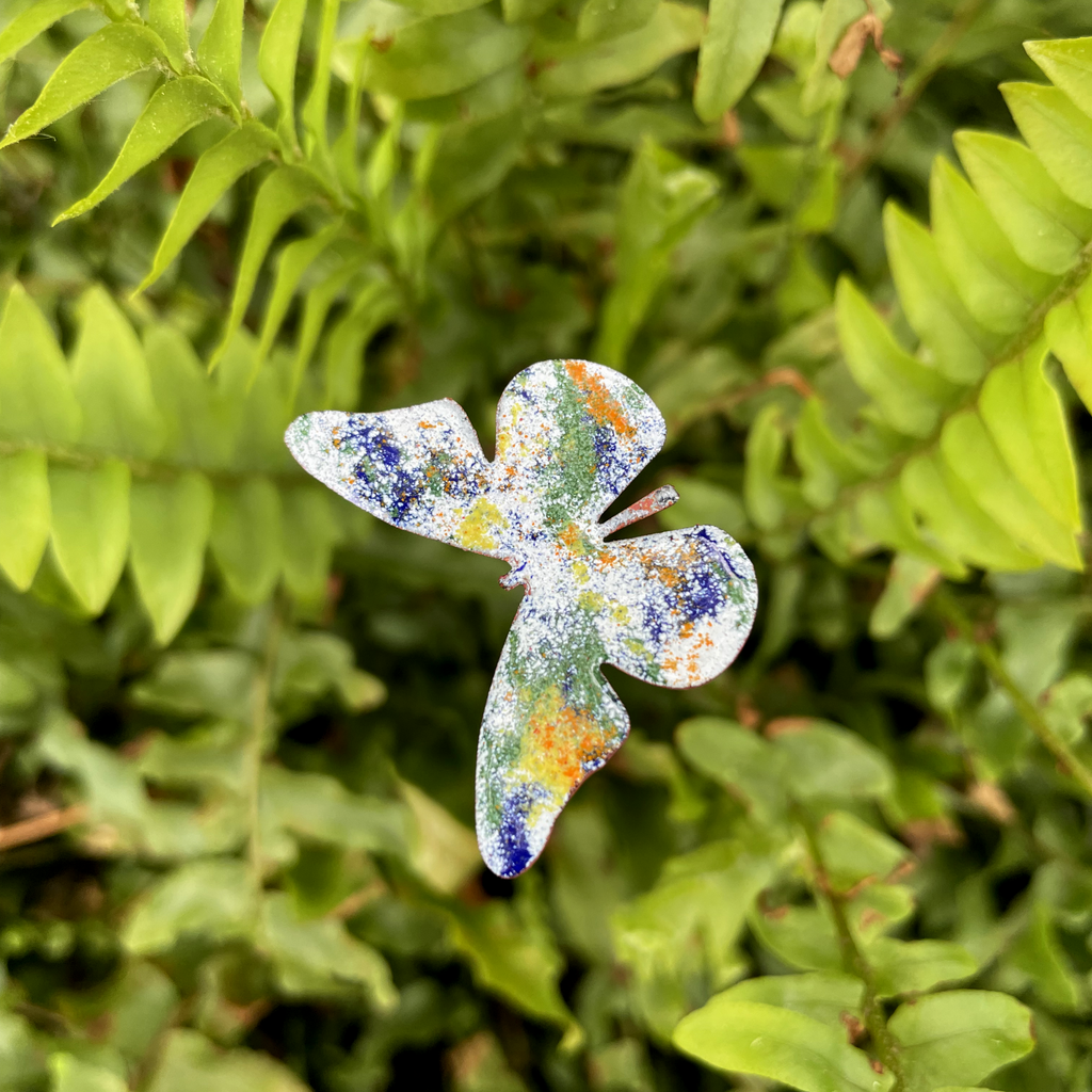 Small Copper Enamel Butterflies