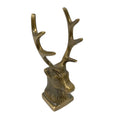 Antiqued Brass Stag Pen Tabletop Holder | Stationary
