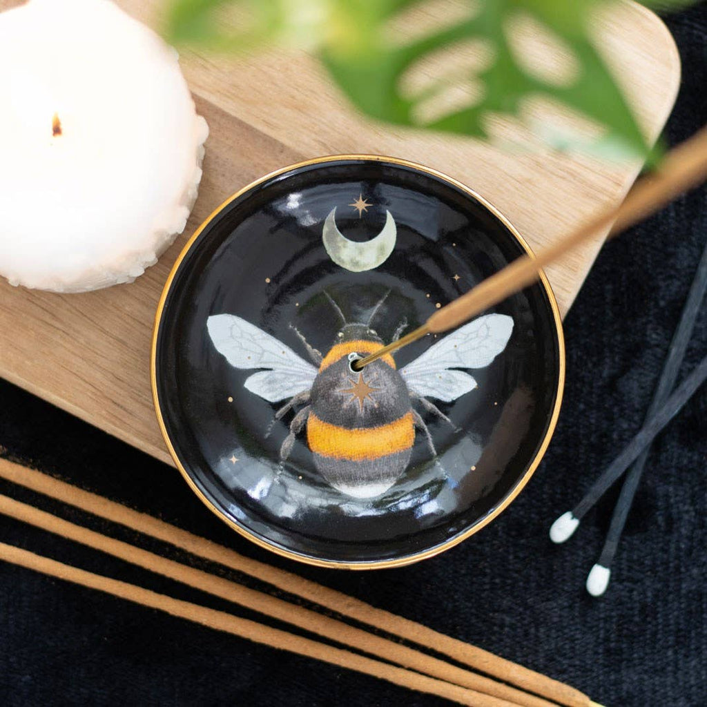 Dark Forest Bee Ceramic Incense Dish