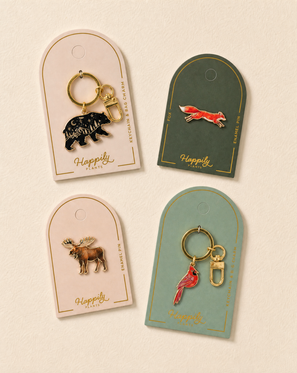 Twilight Bear Keychain & Bag Charm, Wildlife Gifts