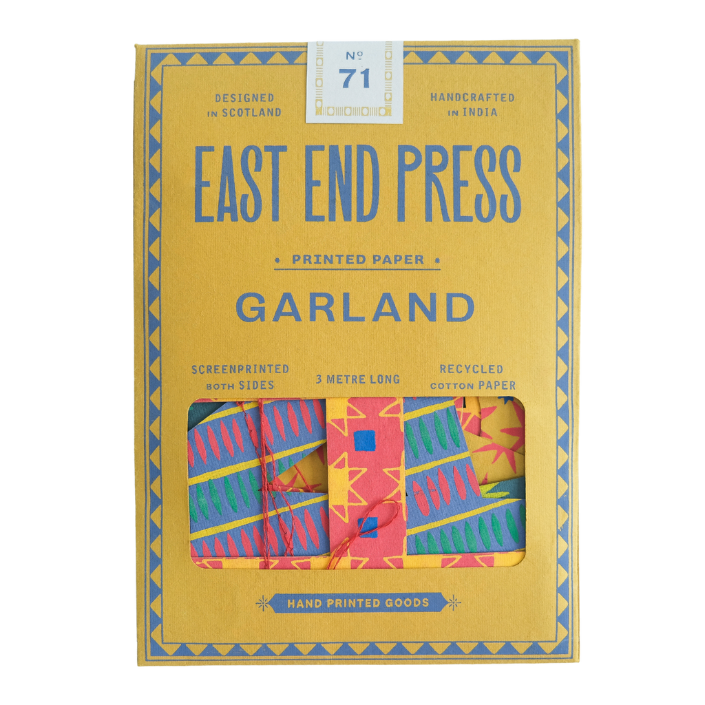 The Bright &amp; Happy Birthday Hand-Sewn Paper Garland
