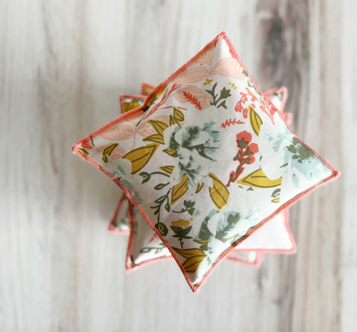 Lavender Sachets- Coral and Blue, set of two