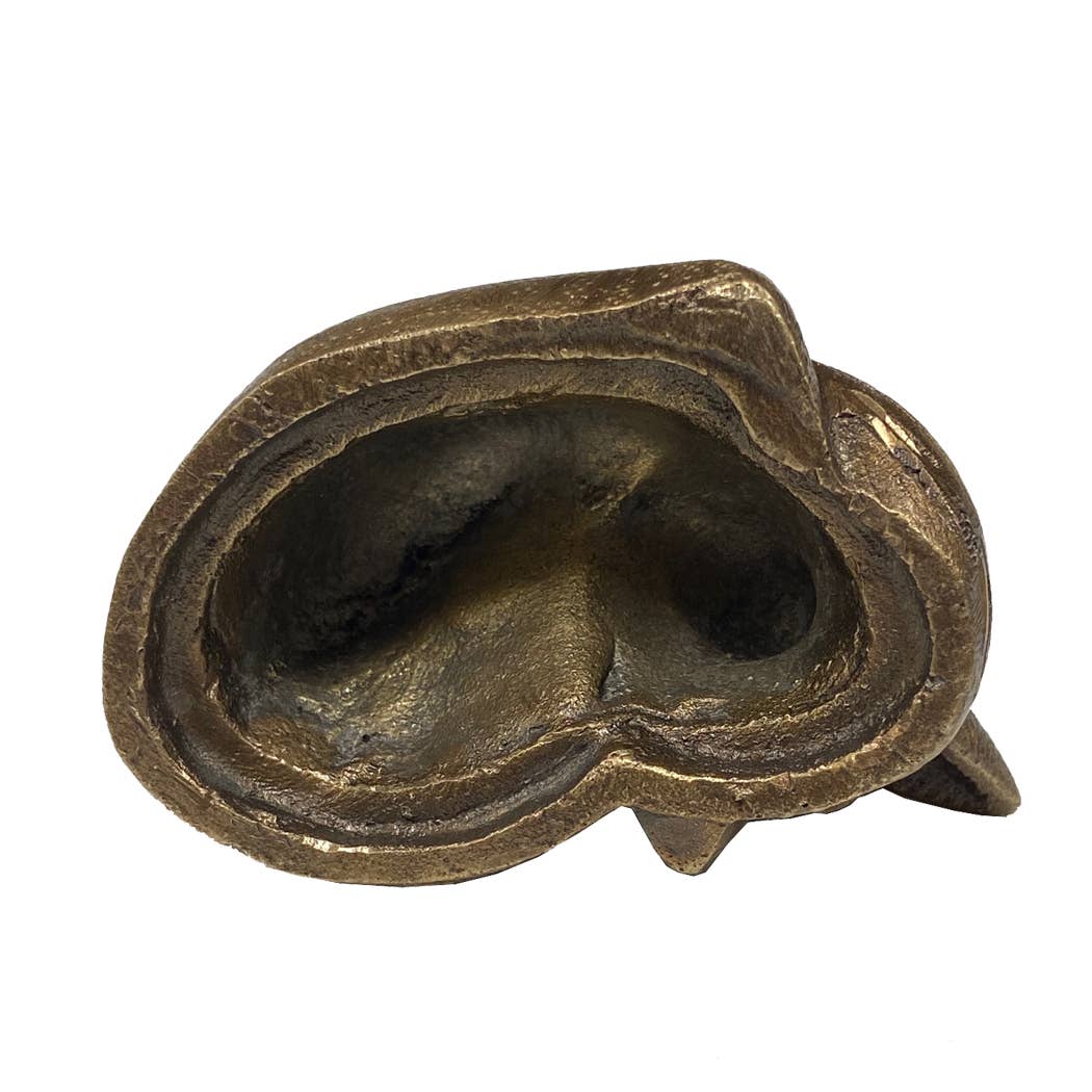 Antiqued Brass Sleeping Fox Tabletop Decor | Home Accents