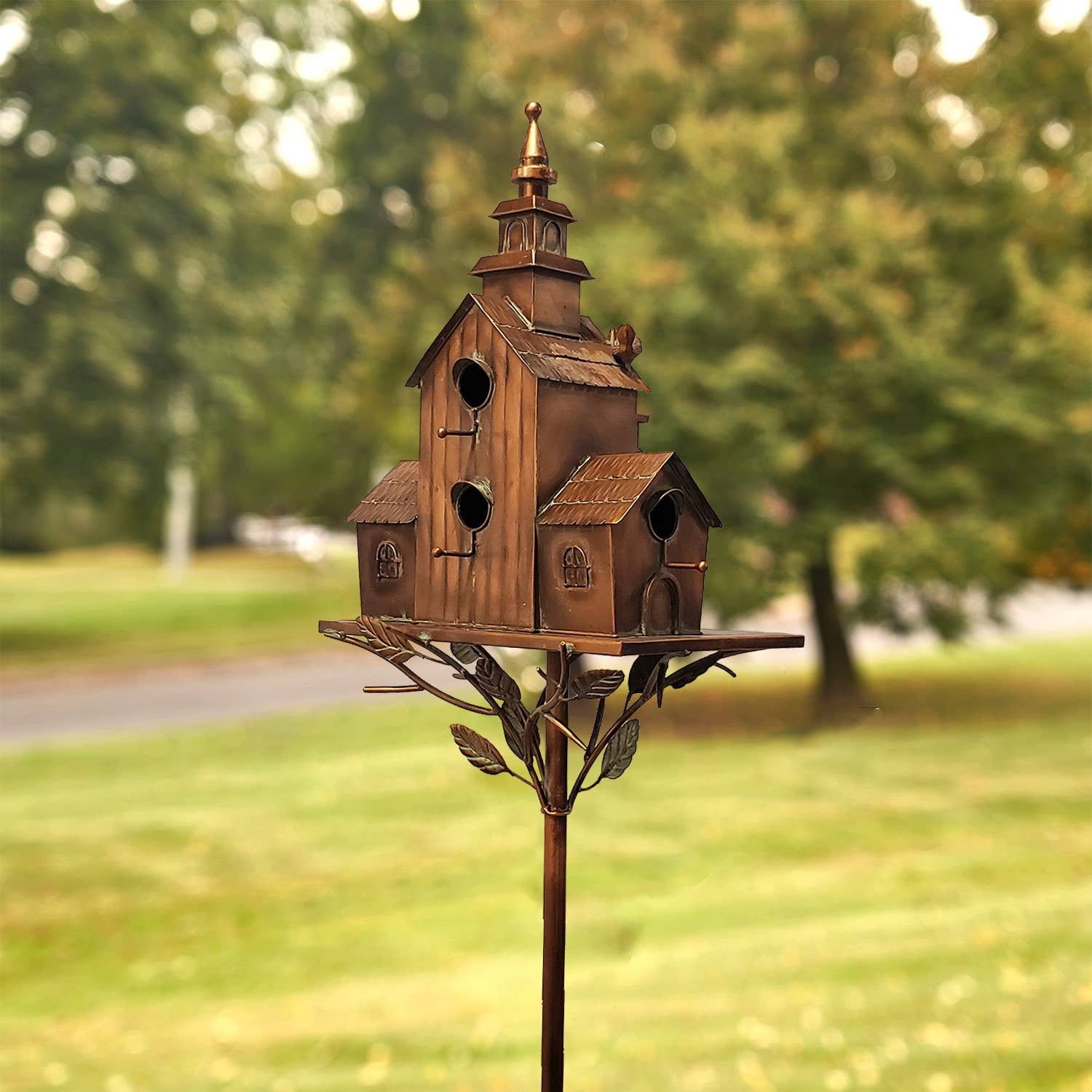Large Copper-Colored Multi-Home Birdhouse "Montana"