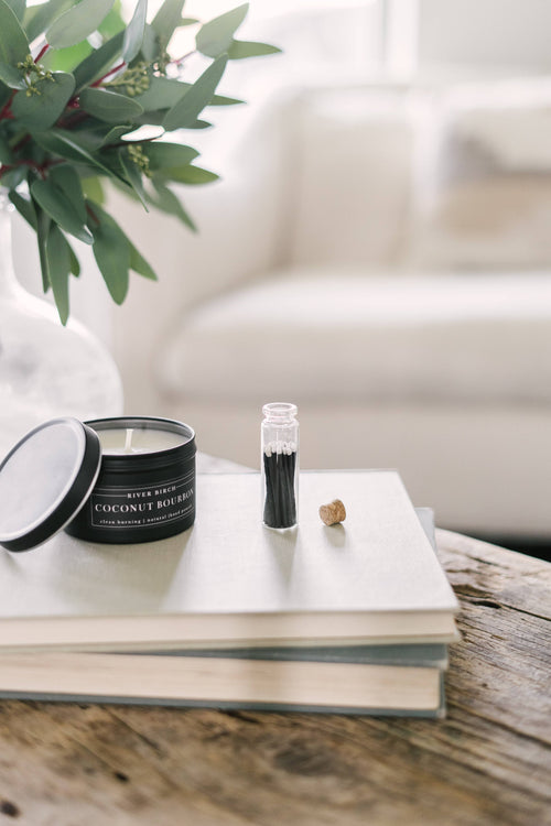 2in Tuxedo Decorative Matches In Jar w/ striker