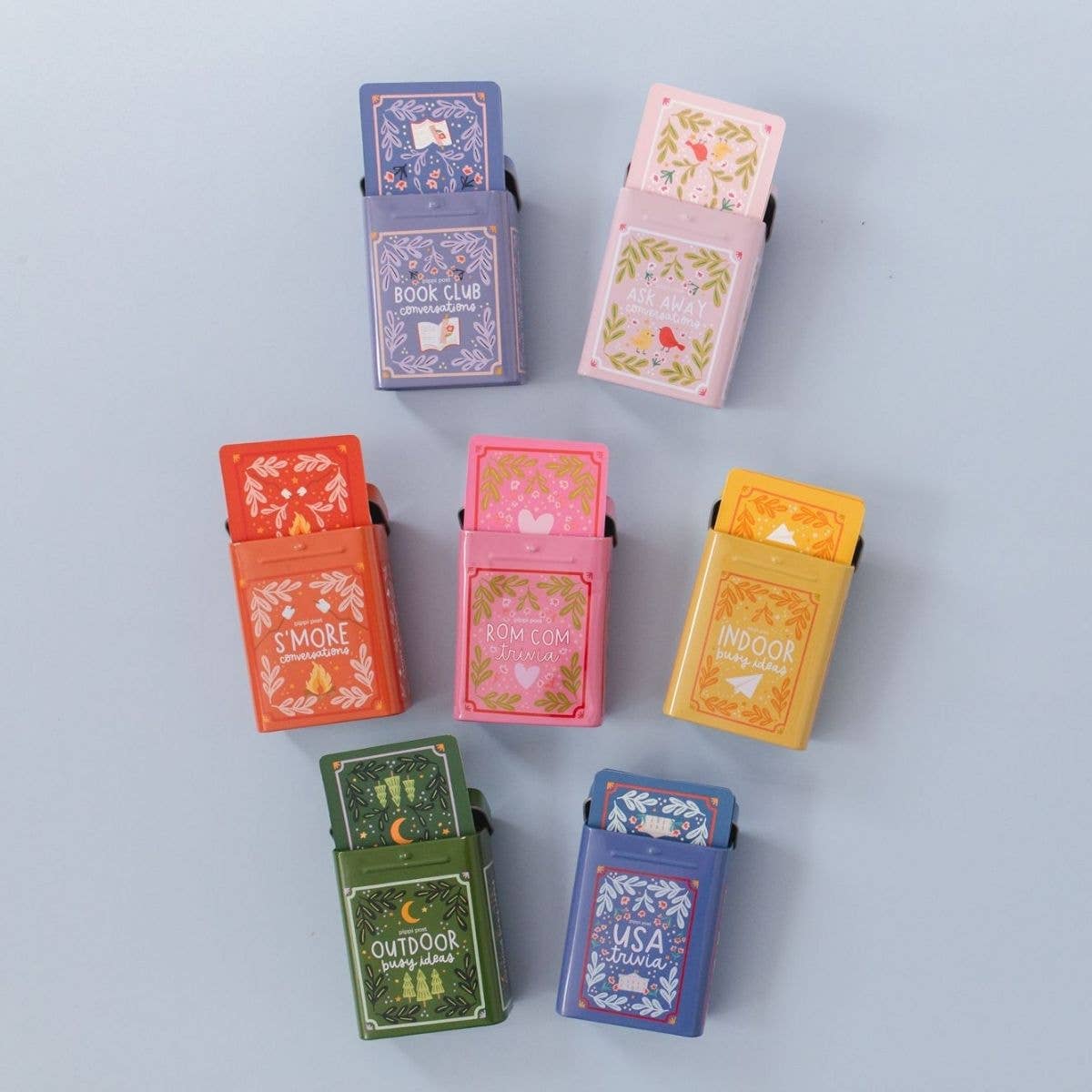 Ask Away Conversation Cards - Deck of Cards + Storage Tin