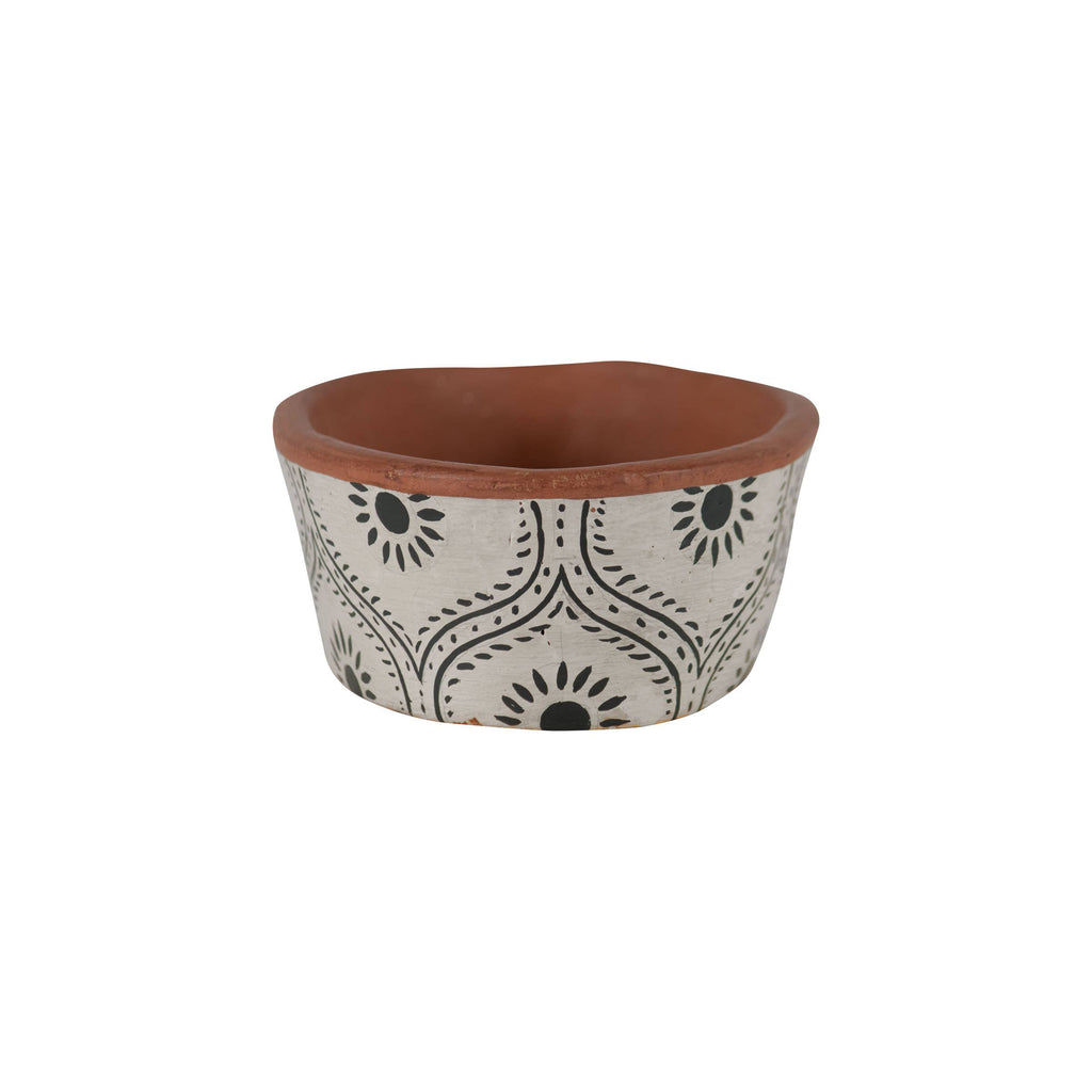 Jenica Oval Terracotta Planter Hand Painted Floral