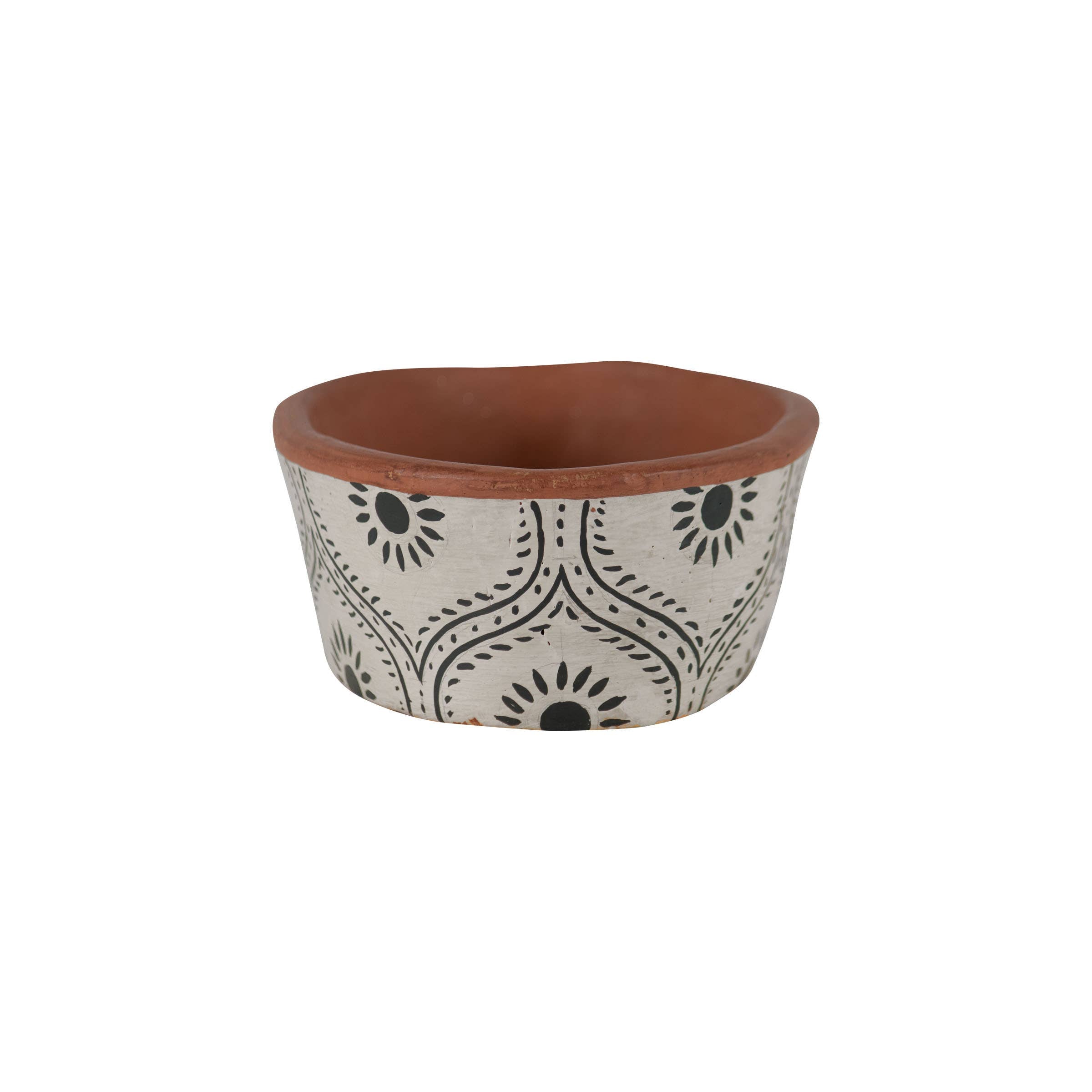 Jenica Oval Terracotta Planter Hand Painted Floral