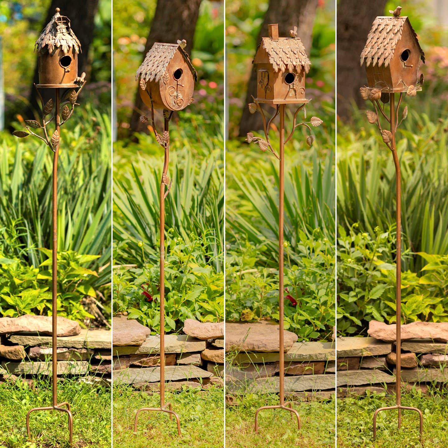 Tall Country Style Birdhouse Stakes- 4 Options