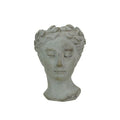 Weathered Gray Greek Lady Wall Mount Cement Planter 6 Inches