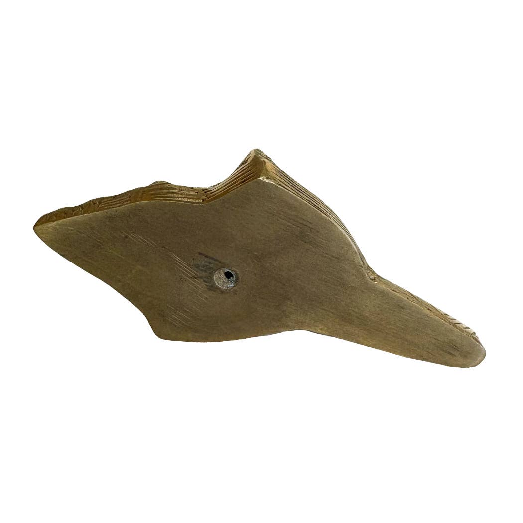 Antiqued Brass Conch Shell Paper Weight, 4"