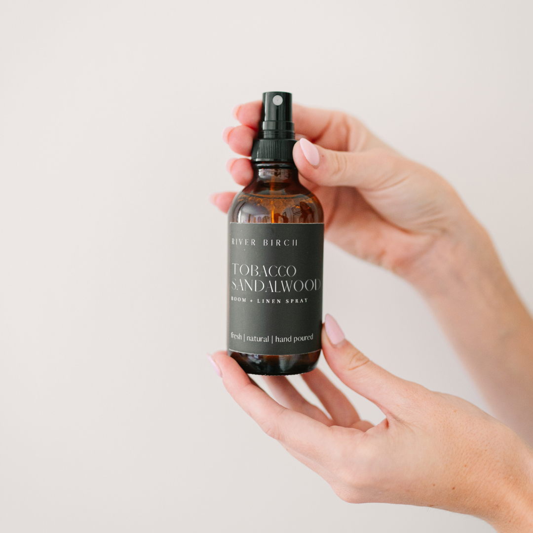 Tobacco Sandalwood   - 4 oz Amber Glass Room + Linen Spray
