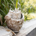 Distressed Bird Bath Garden Water Fountain with Pump