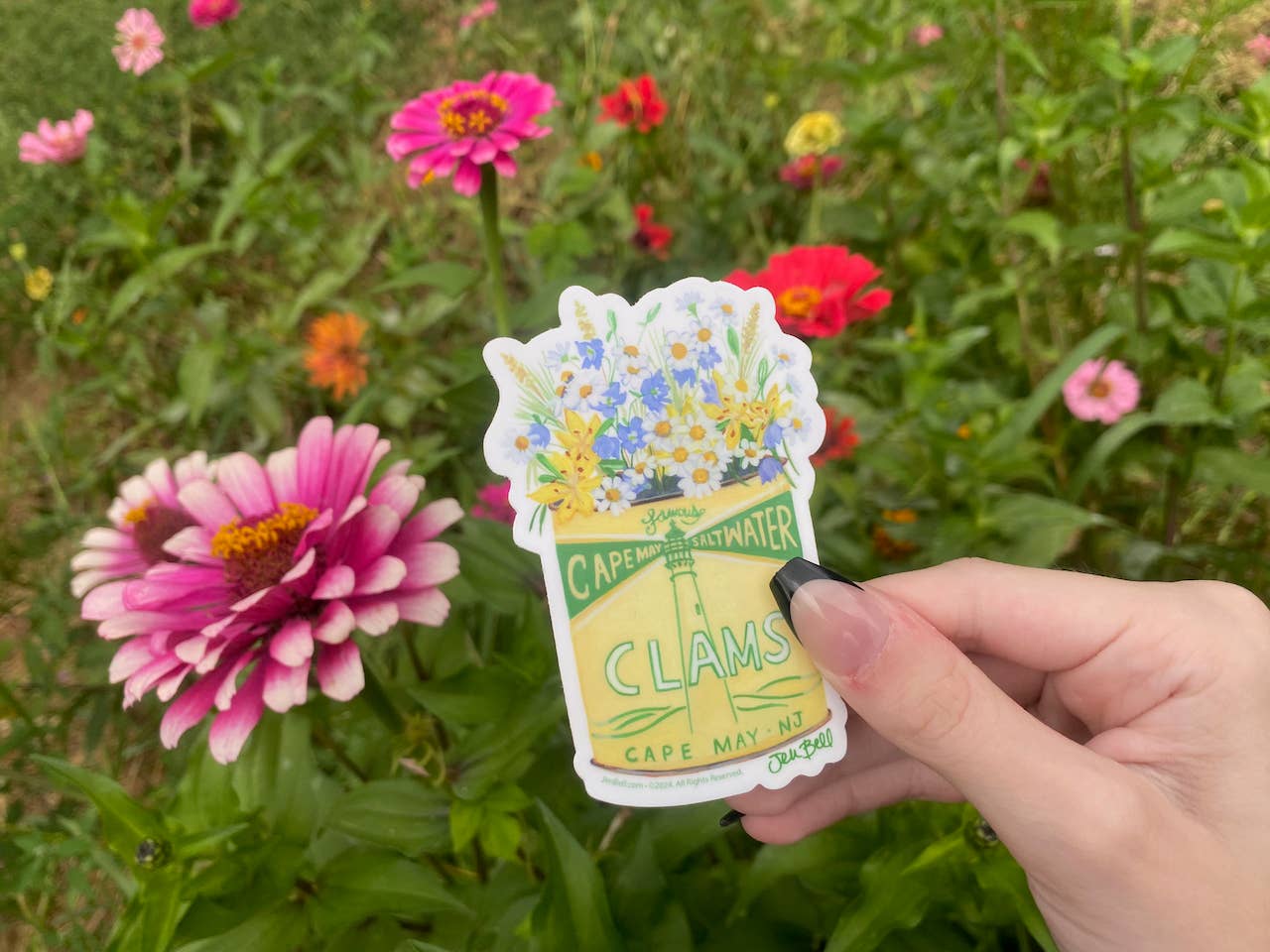 Cape May New Jersey Clams in a Tin Can Sticker