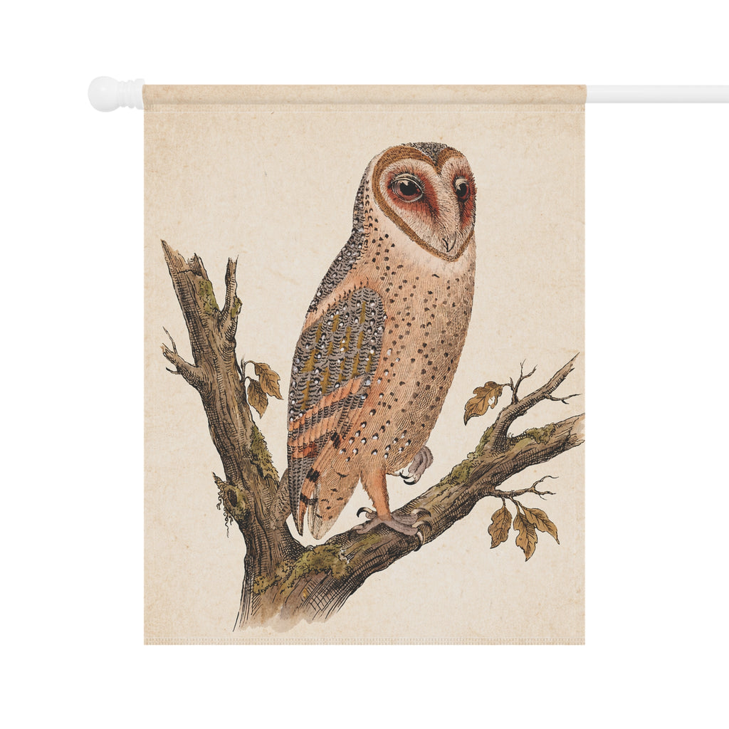 Vintage Owl Garden & House Flag
