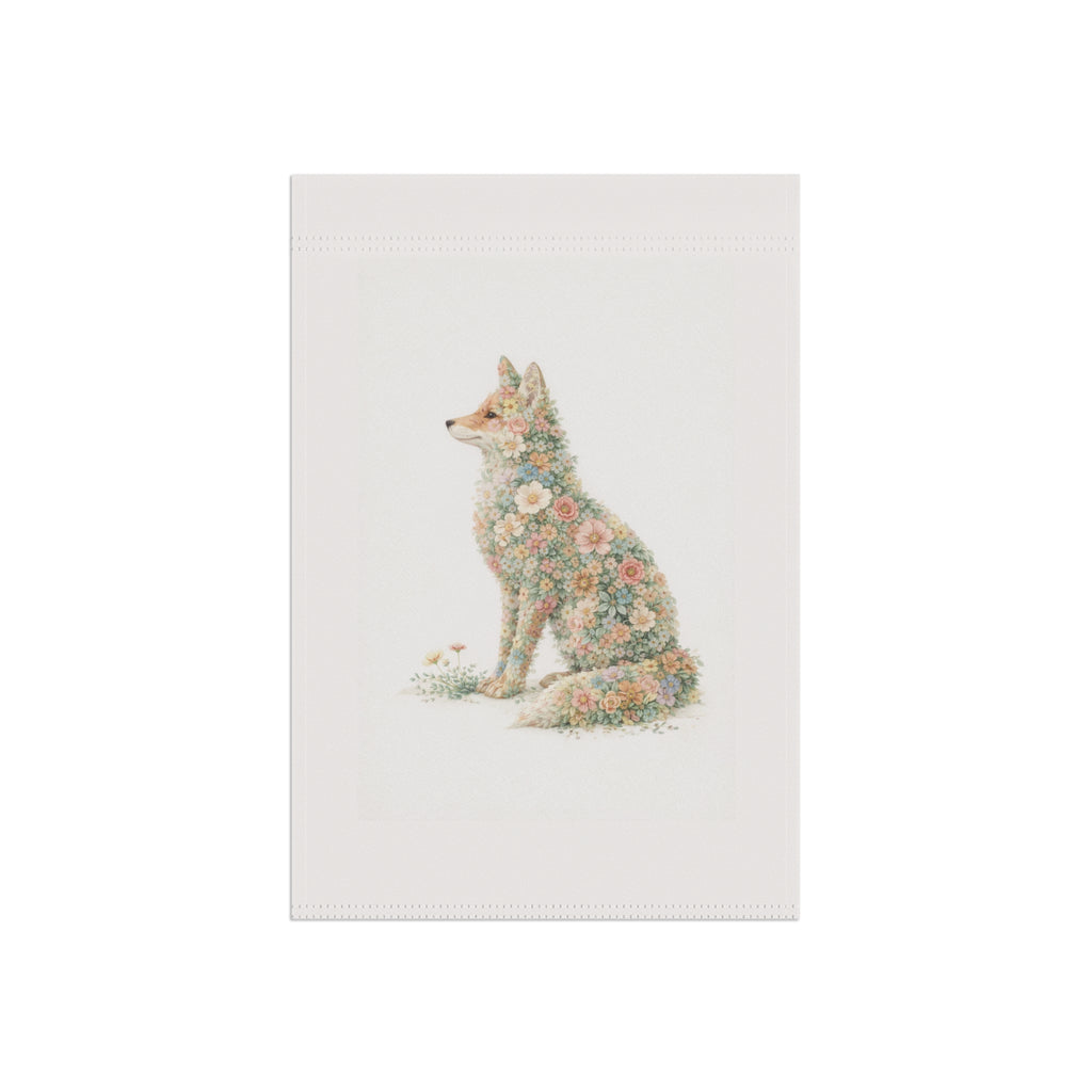 Floral Watercolor Fox Garden Banner