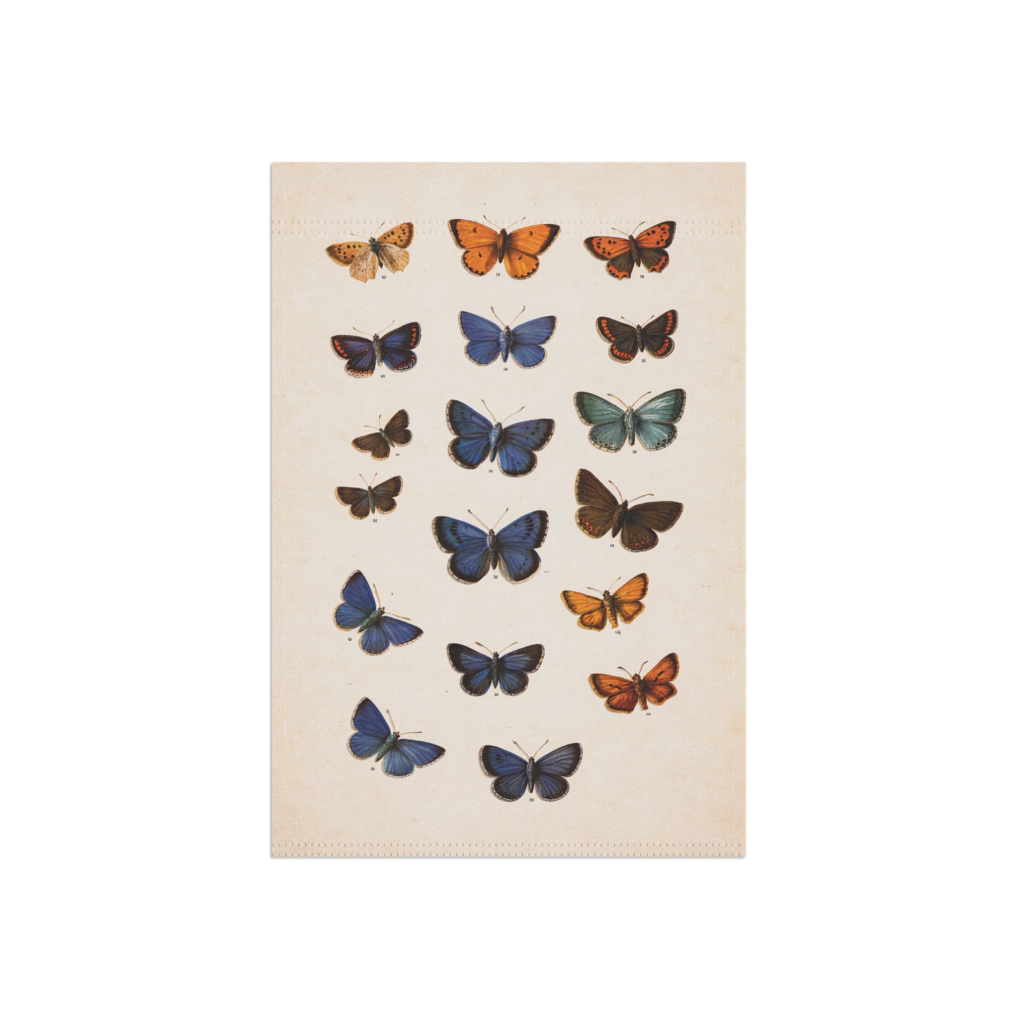 Vintage Butterfly Garden Flag — Floral House Banner